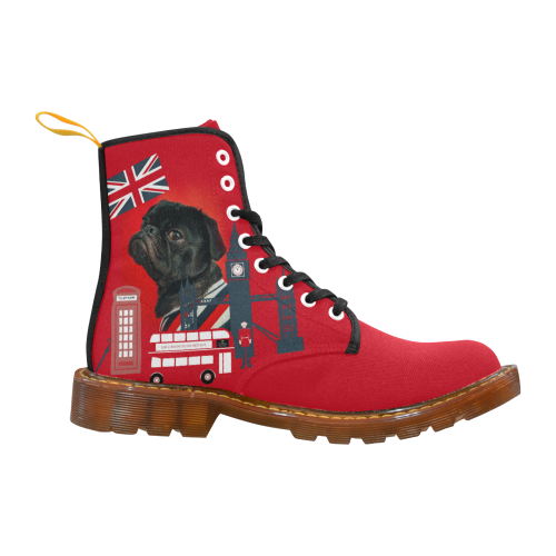 Cute Proud London Pug Martin Boots For Women Model 1203H