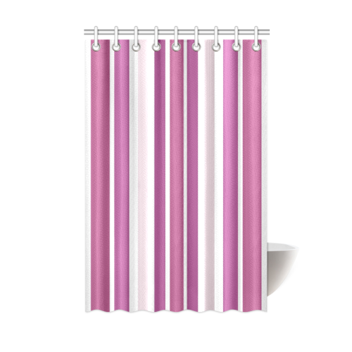 Plum Burgundy Stripes Shower Curtain 48"x72"
