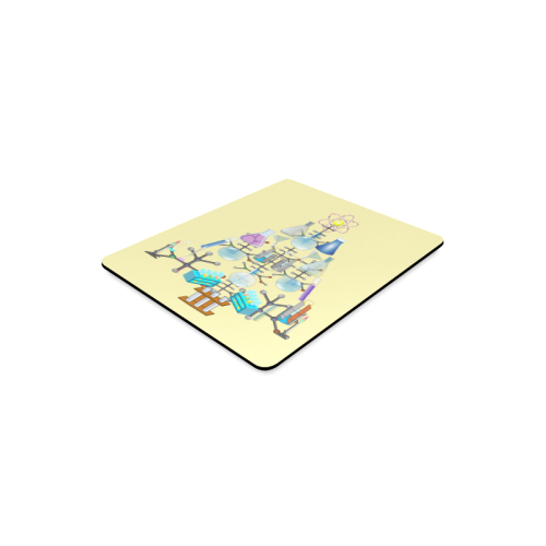 Oh Chemist Tree, Oh Chemistry, Science Christmas Yellow Rectangle Mousepad