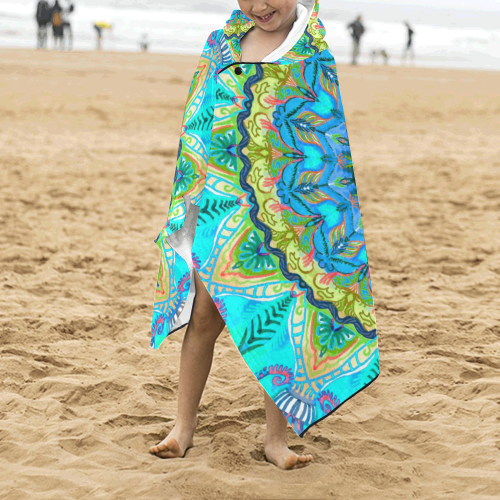 indian totem 14 Kids' Hooded Bath Towels