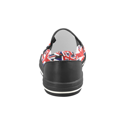 Union Jack British UK Flag Women's Slip-on Canvas Shoes/Large Size (Model 019)