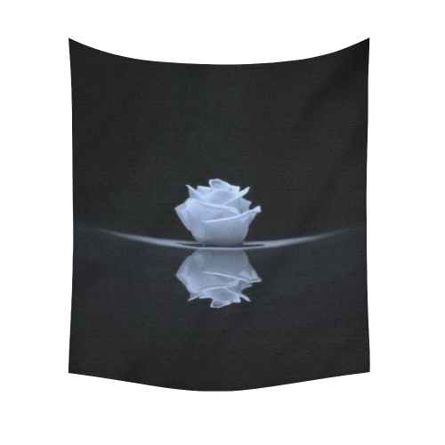 Mirror Rose Cotton Linen Wall Tapestry 51"x 60"