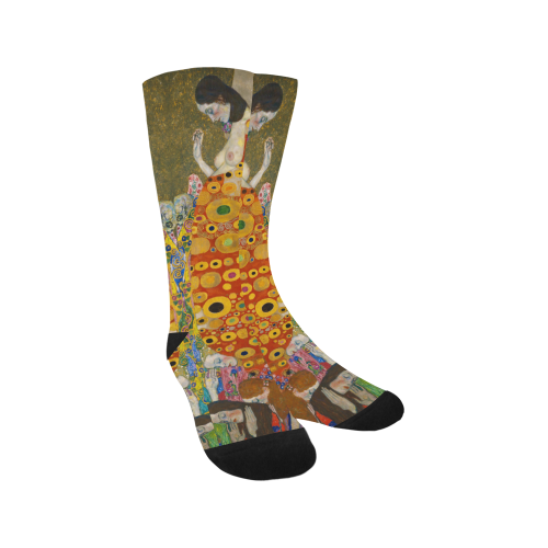 Hope II by Gustav Klimt Men's Custom Socks