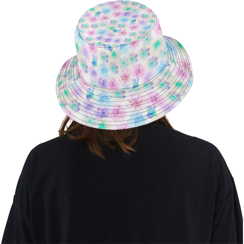 watercolor flowers All Over Print Bucket Hat