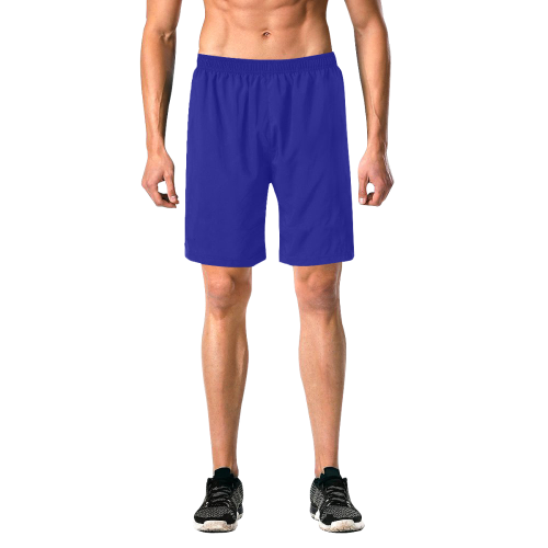 color navy Men's All Over Print Elastic Beach Shorts (Model L20)