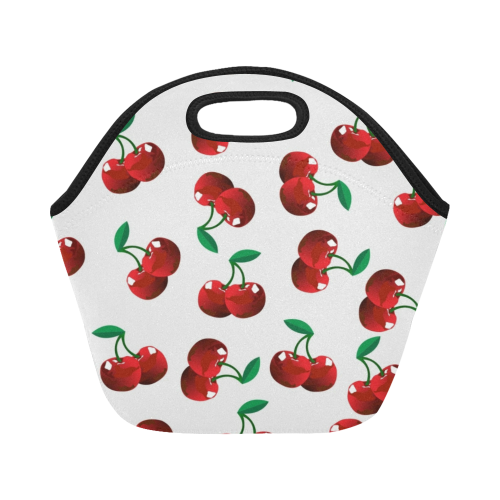 Cherries Neoprene Lunch Bag/Small (Model 1669)