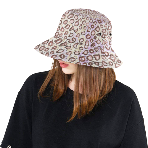 Leopard Skin Art Hat All Over Print Bucket Hat