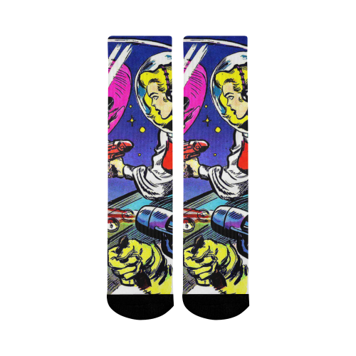 Battle in Space 2 Mid-Calf Socks (Black Sole)