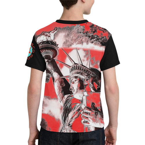 STATUE OF LIBERTY Kids' All Over Print T-shirt (Model T65)