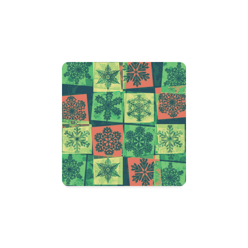 abstract snowflake squares Square Coaster