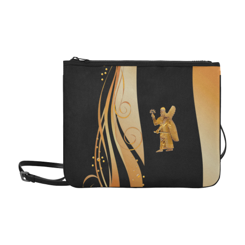 Golden Annunaki Slim Clutch Bag (Model 1668)