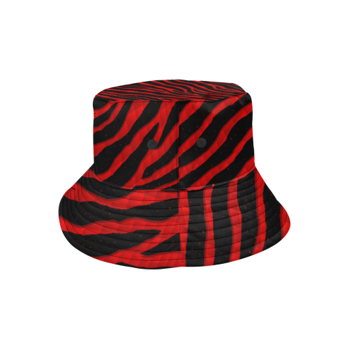 Ripped SpaceTime Stripes - Red All Over Print Bucket Hat