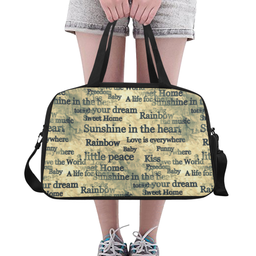 Words Popart by Nico Bielow Fitness Handbag (Model 1671)