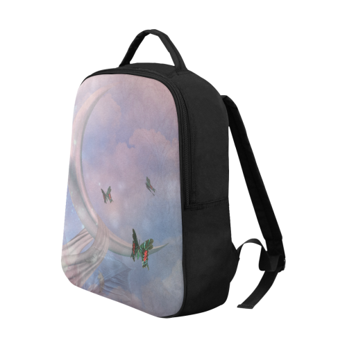 The moon with butterflies Popular Fabric Backpack (Model 1683)