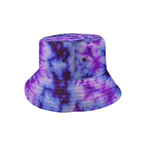 tie dye in wild blue and purple All Over Print Bucket Hat