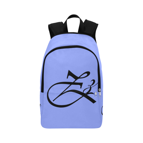 Alphabet Z Soft Blue Fabric Backpack for Adult (Model 1659)