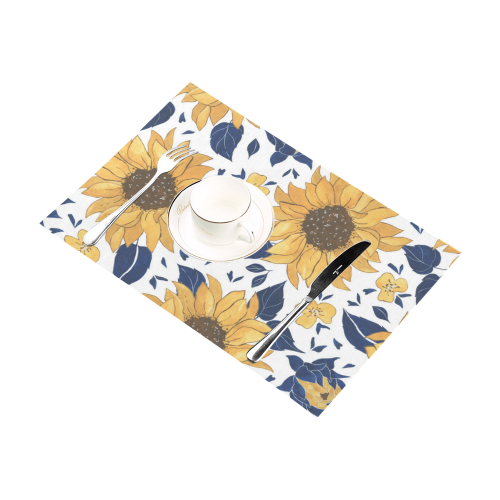 Sunflowers Placemats  12"X18" Placemat 12’’ x 18’’ (Set of 6)