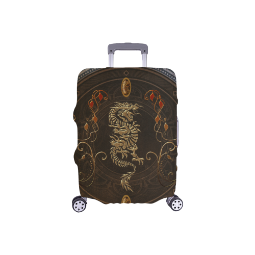 wonderful golden chinese dragon Luggage Cover/Small 18"-21"