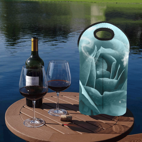 The blue rose 2-Bottle Neoprene Wine Bag