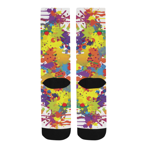 CRAZY multicolored double running SPLASHES Trouser Socks (For Men)