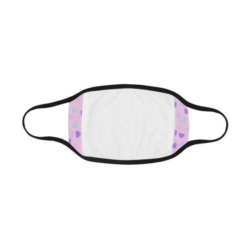blue pink hearts Mouth Mask