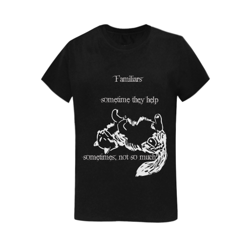 My Familiar Cat Women's T-Shirt in USA Size (Two Sides Printing)