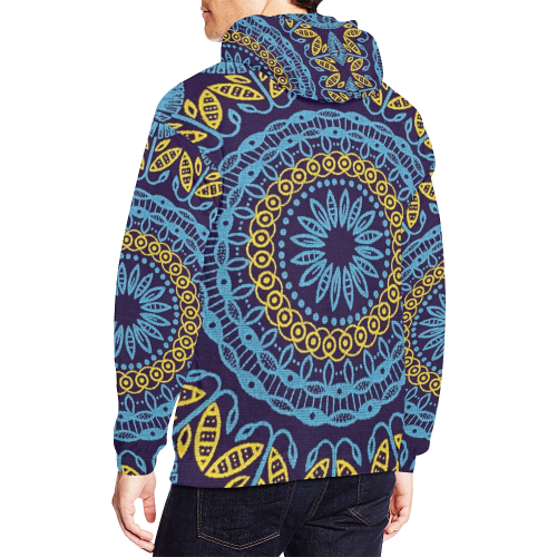 MANDALA PLANETS ALIGN All Over Print Hoodie for Men/Large Size (USA Size) (Model H13)