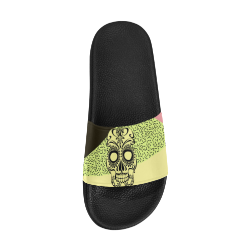 Pop Art Skull 03B by JamColors Women's Slide Sandals (Model 057)