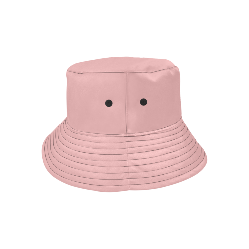 peach All Over Print Bucket Hat for Men