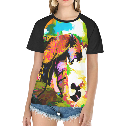Safari Women's Raglan T-Shirt/Front Printing (Model T62)
