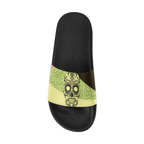 Pop Art Skull 03B by JamColors Women's Slide Sandals (Model 057)
