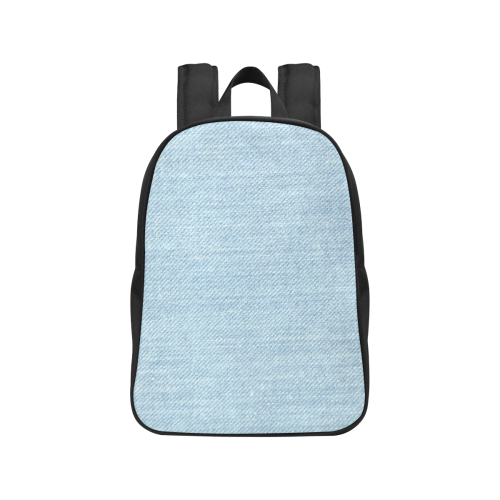 Stonewash Denim Fabric School Backpack (Model 1682) (Medium)