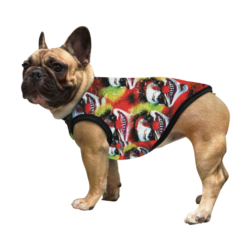colorful Halloween Horror clown pattern All Over Print Pet Tank Top