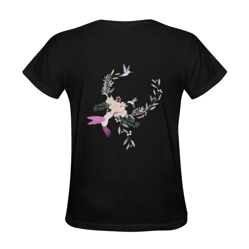 Nature Animals - The Spring Of Hummingbirds Women's T-Shirt in USA Size (Two Sides Printing)