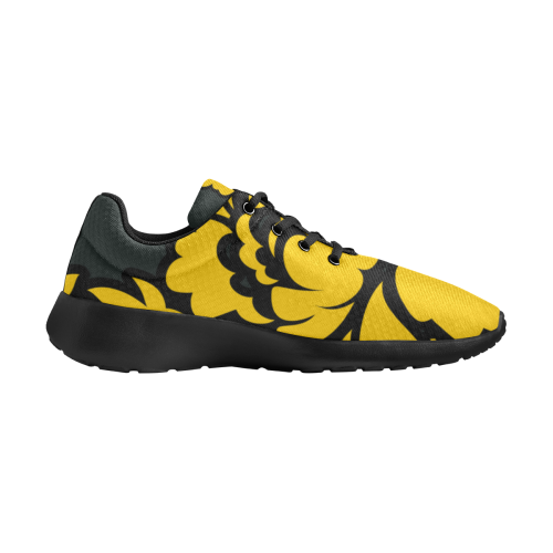 deportivas de mujer estampado amarillo Women's Athletic Shoes (Model 0200)