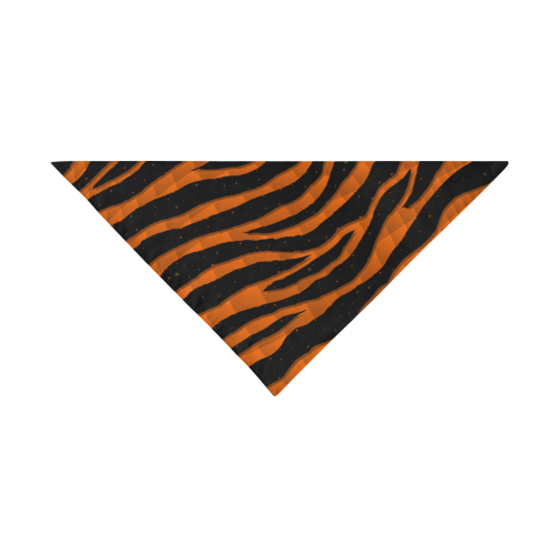 Ripped SpaceTime Stripes - Orange Pet Dog Bandana/Large Size