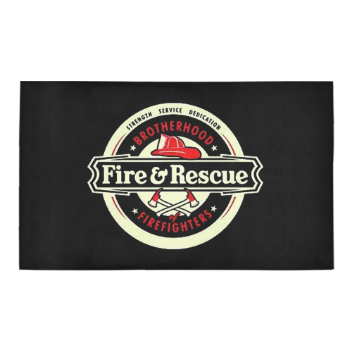 Brotherhood Firefighters Fire And Rescue Azalea Doormat 30" x 18" (Sponge Material)