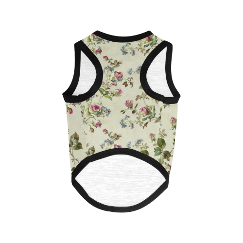 Victorian Vintage Roses All Over Print Pet Tank Top