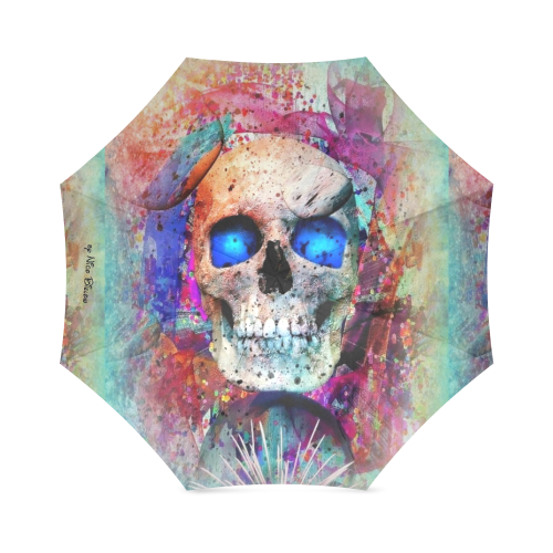 My Skull Popart by Nico Bielow Foldable Umbrella (Model U01)