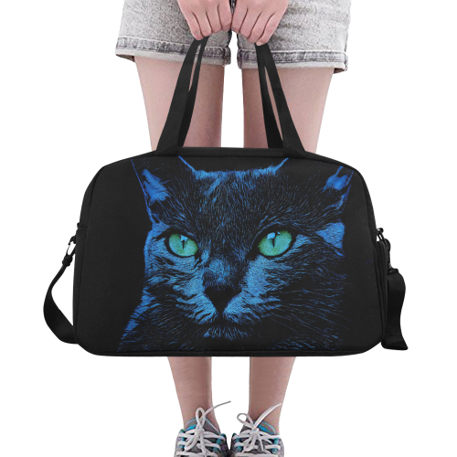 BLUE CAT ART Fitness Handbag (Model 1671)