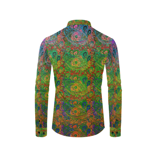 Your Paisley Eye Oil Paint by MJS and Aleta Men's All Over Print Casual Dress Shirt (Model T61)