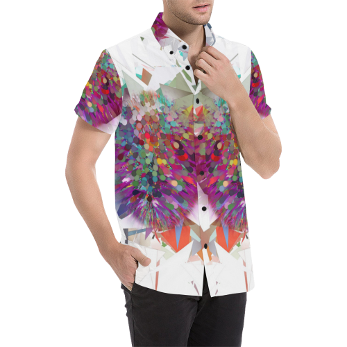 Popart Techno by Nico Bielow Men's All Over Print Short Sleeve Shirt (Model T53)