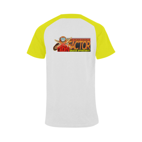 Raglan (white/yellow) - RBN XFACTOR Men's Raglan T-shirt Big Size (USA Size) (Model T11)