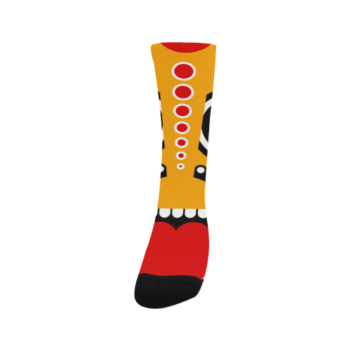 Red Yellow Tiki Tribal Men's Custom Socks