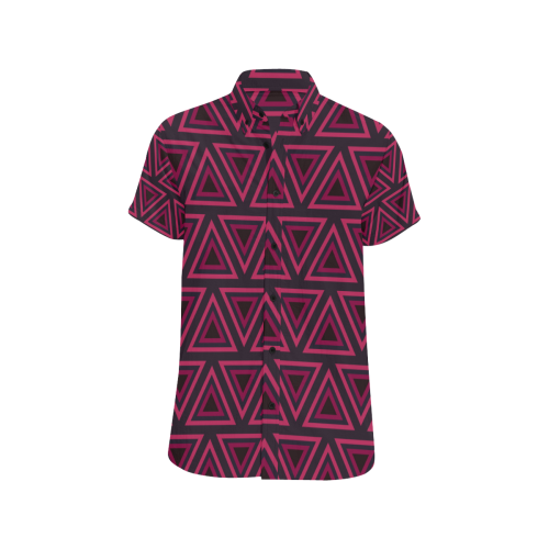 Tribal Ethnic Triangles Men's All Over Print Short Sleeve Shirt (Model T53)