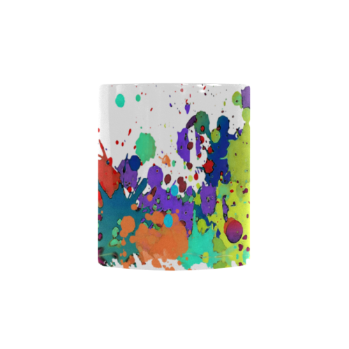 CRAZY multicolored SPLASHES / SPLATTER / SPRINKLE Custom Morphing Mug (11oz)