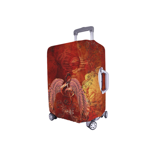 Music, clef and wings Luggage Cover/Small 18"-21"