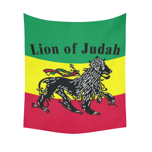 RASTA LION OF JUDAH Cotton Linen Wall Tapestry 51"x 60"