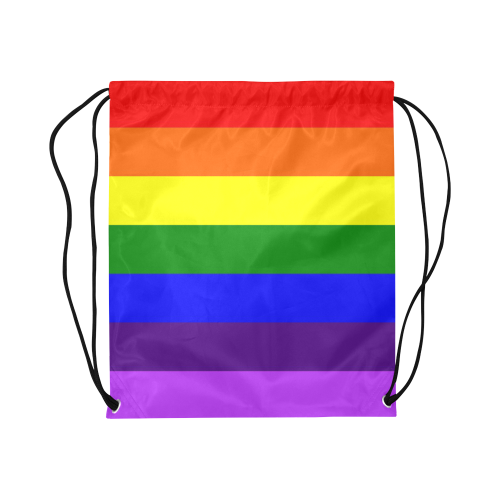 Rainbow Flag (Gay Pride - LGBTQIA+) Large Drawstring Bag Model 1604 (Twin Sides)  16.5"(W) * 19.3"(H)