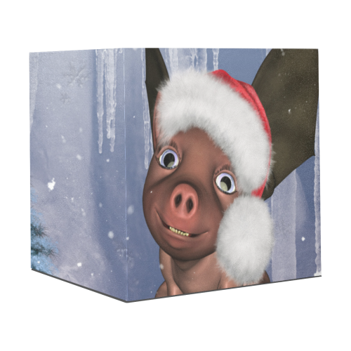 Christmas, cute little piglet with christmas hat Gift Wrapping Paper 58"x 23" (1 Roll)